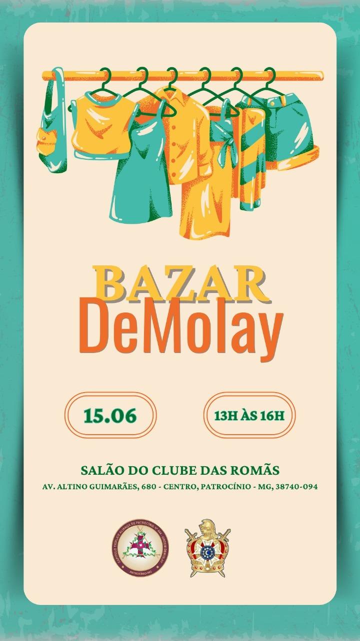 Imagem 1 do post Bazar DeMolay acontece no próximo domingo no Salão do Clube das Romãs