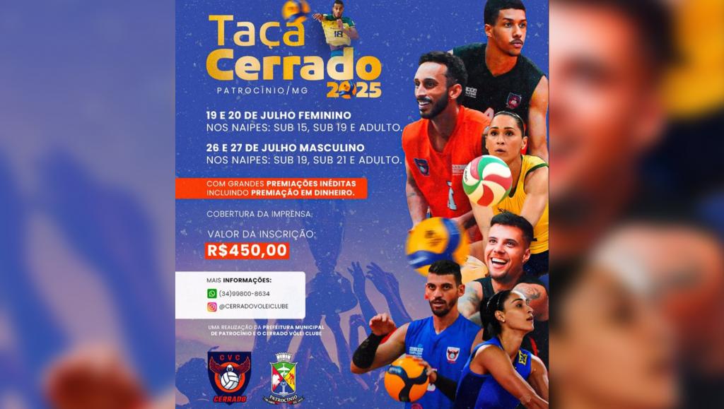 Patrocínio receberá torneio regional de vôlei em julho