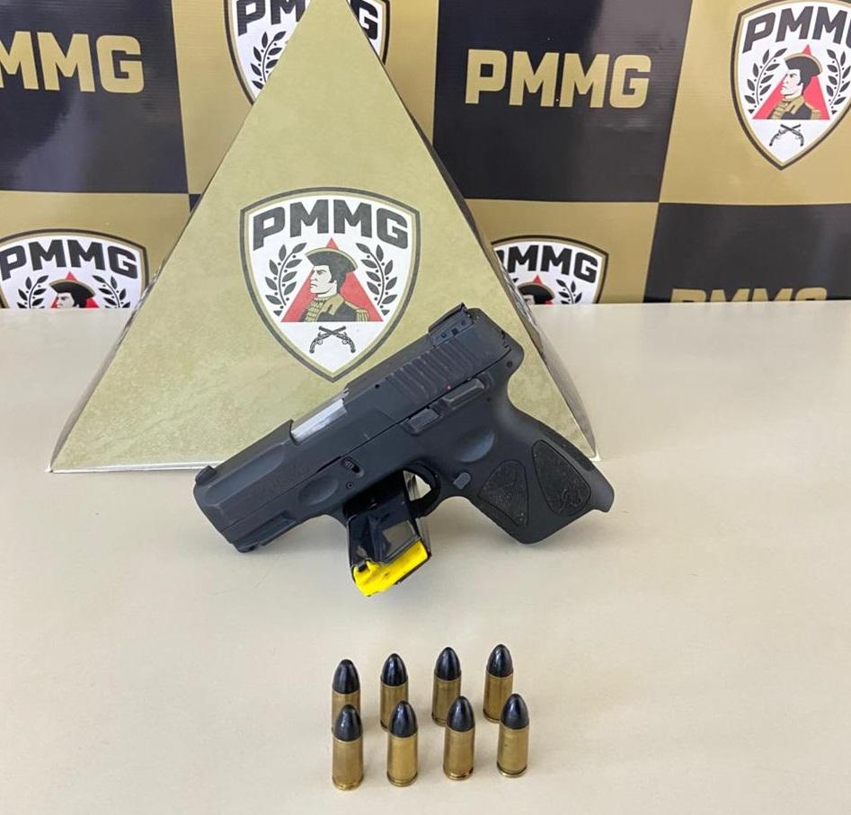 PM apreende pistola 9mm em cumprimento de mandado em Patrocínio