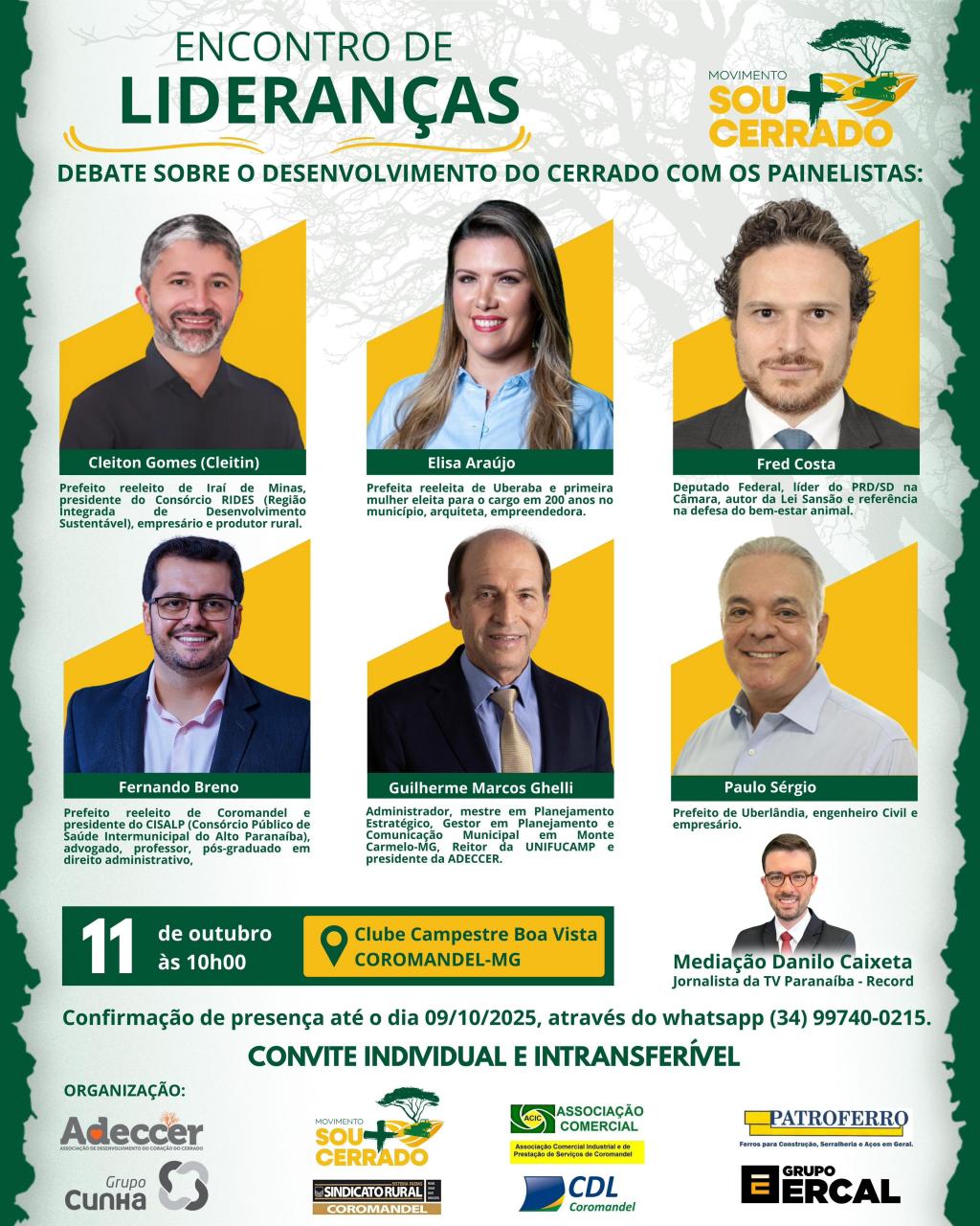 Imagem 1 do post Encontro em Coromandel neste sábado debate o desenvolvimento do Cerrado Imagem 1 do post Encontro em Coromandel neste sábado debate o desenvolvimento do Cerrado
