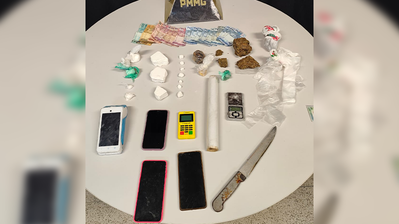 Casal é preso por tráfico de drogas durante ação da Polícia Militar em Patrocínio