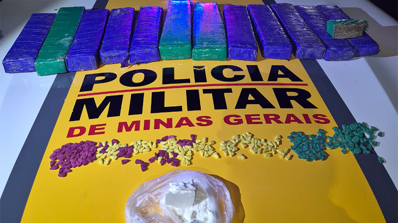 Grande quantidade de drogas é apreendida na MG-190, em Monte Carmelo