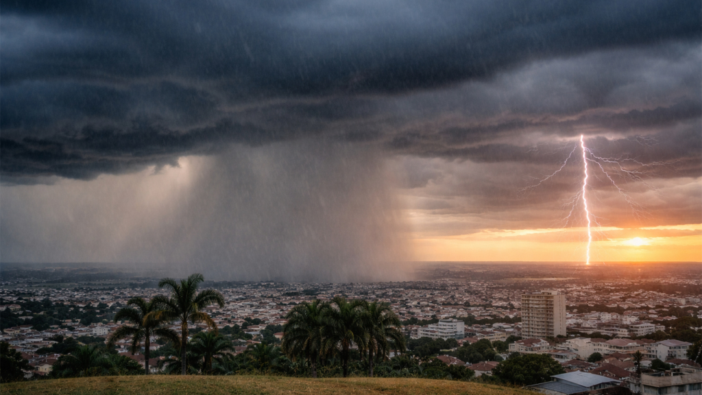 Patrocínio deve ter semana chuvosa e risco de temporais no fim do verão