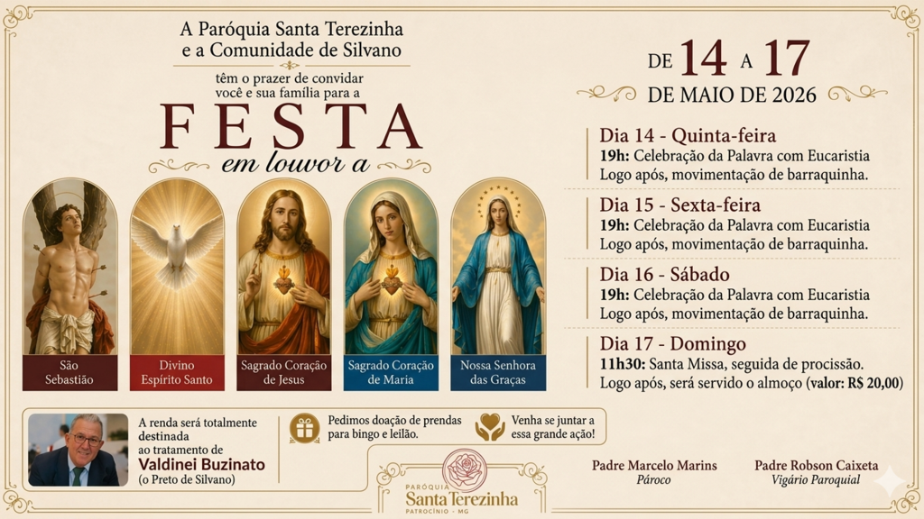 Paróquia Santa Terezinha promove festa religiosa em Silvano de...