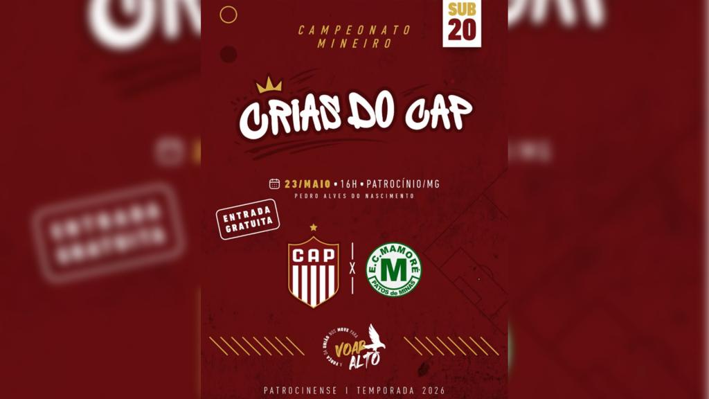Clássico entre CAP e Mamoré pelo Mineiro Sub-20 movimenta Patrocínio neste sábado