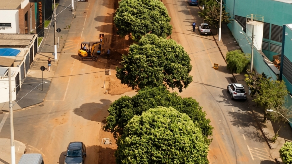 Prefeitura inicia obras para reduzir canteiro central na Avenida...